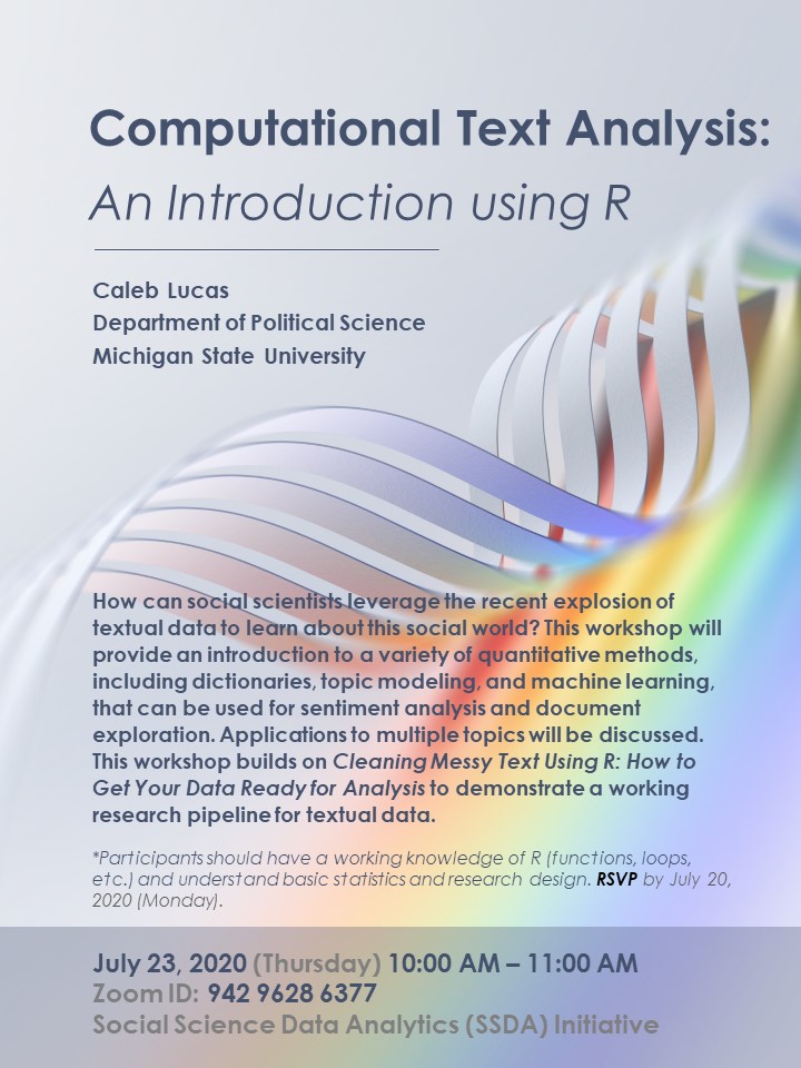 Computational Text Analysis: An Introduction using R